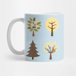 Autumn and winter tree boho pattern Mug